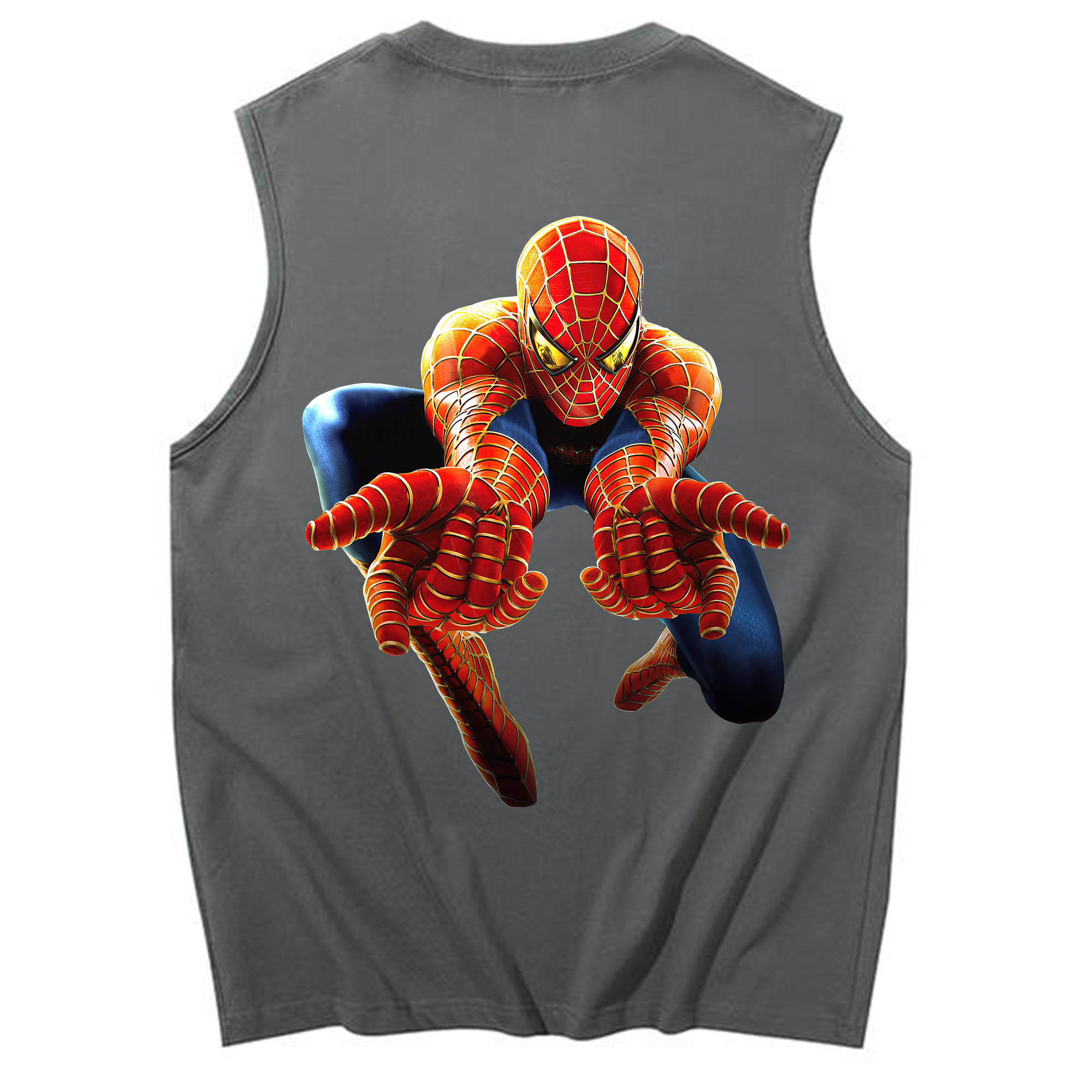 （画像用） Spider Man スパイダーマン コットン100％タンクトップ（背面プリント）